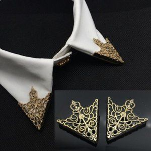 Collar Tips ~ Filigree Arrows ~ Gold
